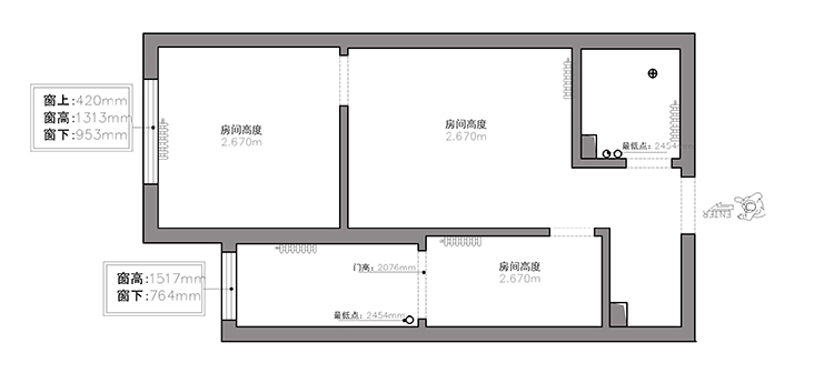 36㎡水泥质感冷淡风，打造95后男孩的家